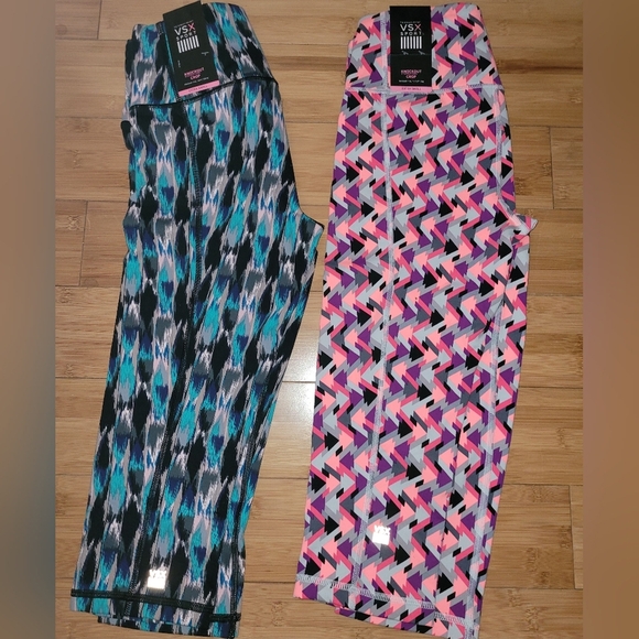 2 Pairs Nwt's VSX SPORT Knockout Crop Leggings By VICTORIAS SECRET - Picture 1 of 4